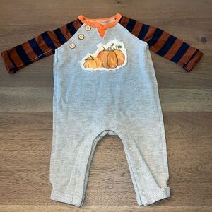 Mud Pie Waffle Weave Pumpkin Bodysuit 3-6 months